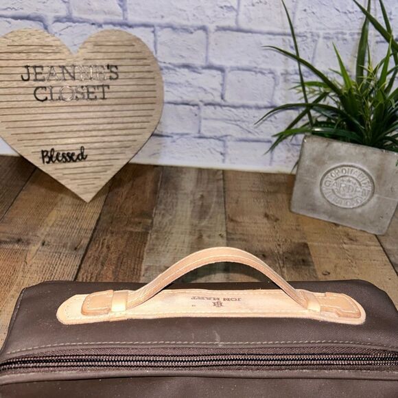 Jon Hart Espresso Coated Canvas Travel Kit - Picture 12 of 14